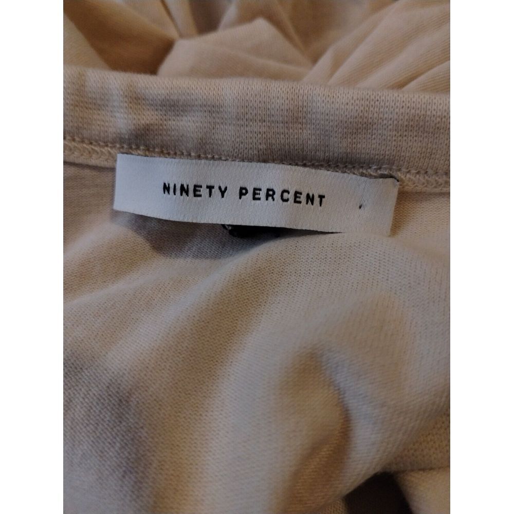 Ninety Percent Women's Gathered Organic Cotton-Jersey Maxi Dress Size M Beige - Picture 6 of 7